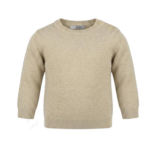 Dottor Kids Maglia Girocollo Beige In Cotone Per Neonato DK6BG