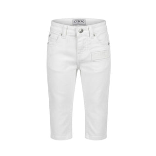 Iceberg Jeans In Denim Bianco Per Neonato PTICE6109B-V2