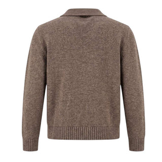 I'm Brian Maglia Polo Marrone In Misto Lana MA3809/1 Per Uomo