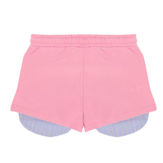 Barrow Shorts Rosa In Felpa Con Logo E Smile S6BKJGSH130-311