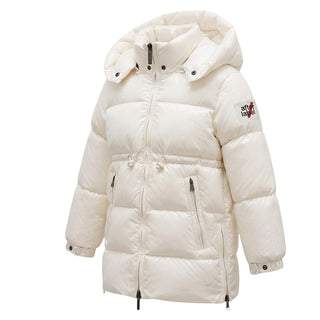 After Label Piumino Avorio Con Cappuccio 3441O00032/2 Per Bambina