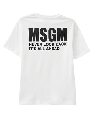 Msgm T-shirt a maniche corte bianca F4MSJUTH053