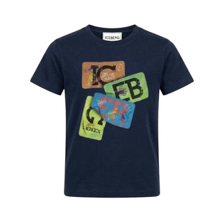 Iceberg T-shirt Blu Navy Con Stampa Per Bambino TSICE6108BJ-V5