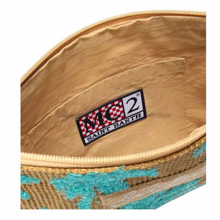 Mc2 Saint Barth Pochette In Juta Con Fantasia Palme Ricamate JUTE002/09121L