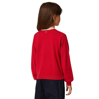 TWINSET Maglia Rossa In Misto Viscosa Con Cuore 262GB3041 Per Bambina