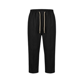 Emanuel Pris Pantaloni Neri In Gabardine Con Coulisse EPT6310-11NN Per Neonato