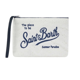 Mc2 Saint Barth Pochette Aline Bianca In Cotone Sangallo ALI0045/00238L
