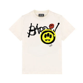 Barrow T-shirt Panna A Maniche Corte Con Stampa S6BKJUTH055-013