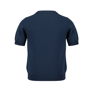 Emanuel Pris T-shirt In Filo Blu Da Bambino ETS3175RB