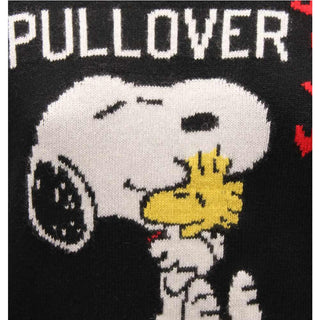 Mc2 Saint Barth Maglia nera in misto lana con Snoopy jacquard PRC0001 10115E