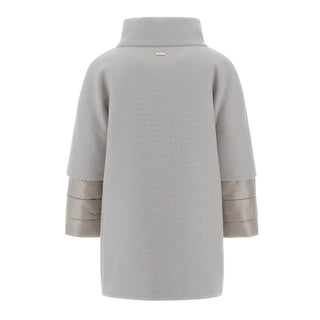 Herno Cappotto in twill di lana con logo da bambina CA0004G