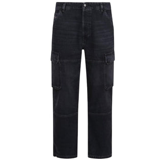 Diesel Jeans cargo in denim nero A16290-007Z9