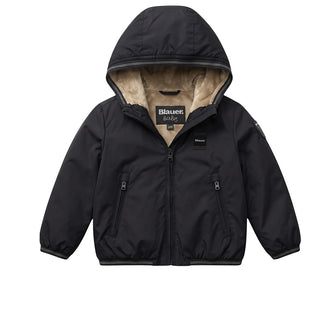 Blauer Giubbino Con Cappuccio Nero 26WBBXC02299-999 Edith Per Neonato