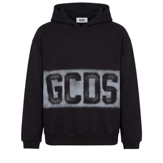 GCDS Felpa Nera Con Cappuccio C2BJQE528F342/999A Per Bambini