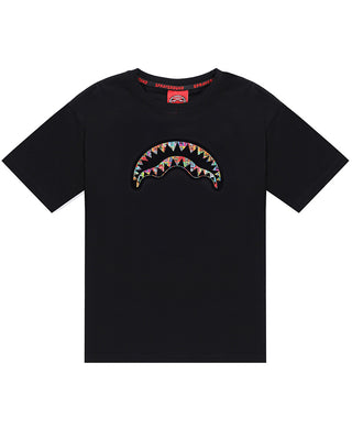 SPRAYGROUND T-shirt nera in jersey con logo SPY1328BLK