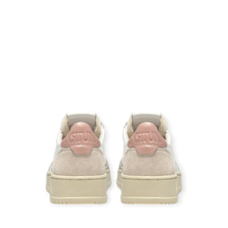 Autry Medalist Low Sneakers aulw-ls37 aus weiß-rosa Leder