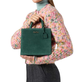 Mc2 Saint Barth Borsa Midi in pelle scamosciata verde SHBM0001-00505I