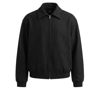 I'm Brian Bomber Nero In Panno Di Misto Lana GIU3874 Per Uomo