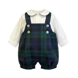 Arc-en-ciel Completo con camicia e salopette tartan 1132T