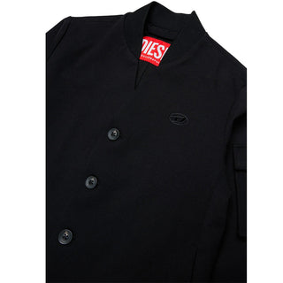 Diesel Giacca Bomber Nera Con Logo J02946-KYATE-K900 Per Bambini