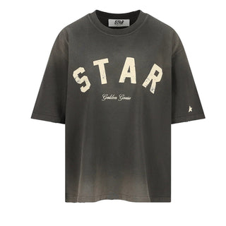 Golden Goose T-shirt Girocollo Grigia Con Logo GUP01873.P002419.60666