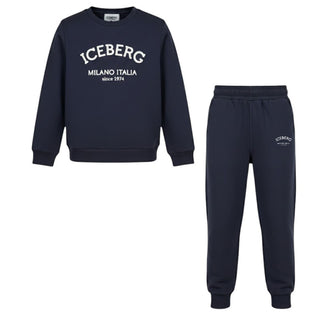 Iceberg Tuta Blu Navy In Felpa Per Bambino CFICE6104BJ-V5