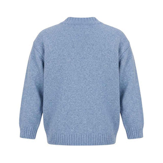 J.o Milano Cardigan Azzurro In Misto Lana E Cashmere 2663Z3J Per Bambino