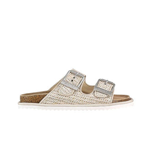 Colors Of California Sandali In Rafia Laminata HC.BIOW07 Doppia Fibbie