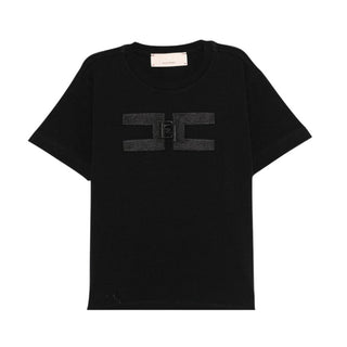 Elisabetta Franchi T-shirt in jersey a maniche corte con logo EFTS242.0
