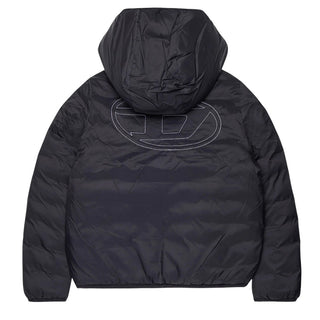 Diesel Giubbino Imbottito Nero Con Cappuccio J02884-KXBVE-K900 Per Bambini