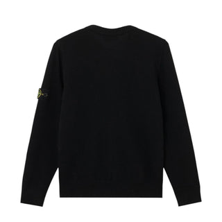 Stone Island Maglia nera in misto lana con Compass K2S165100002