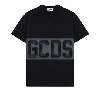 GCDS T-shirt Nera A Maniche Corte Con Logo C2MWQC225J079/999I Unisex
