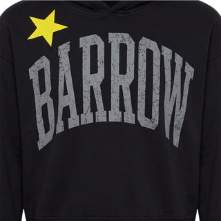 Barrow Felpa Nera Con Cappuccio E Stampa F6BWWOHS104-110 Per Donna