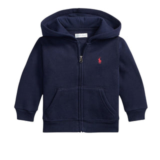 Polo Ralph Lauren Felpa Blu Con Zip E Cappuccio 320547626001 Per Neonati