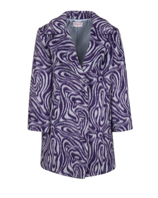 Emilio Pucci Cappotto viola con motivo Marmo da bambina PV2B10-E0191