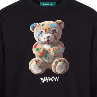 Barrow Felpa Girocollo Nera Con Teddy F6BWUASW040-110