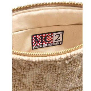 Mc2 Saint Barth Pochette Aline In Cotone Beige Con Ricamo Tufting ALI0016/00102L