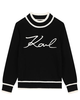 Karl Lagerfeld Maglia con logo sul davanti Z30218