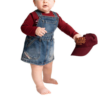 Diesel Salopette In Denim K00810-KXBU1-K01 Per Neonata