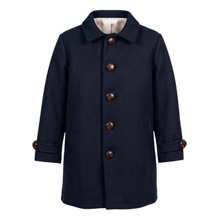 J.o Milano Cappotto Blu In Misto Lana 2667Z2/02J Per Bambino