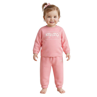 Kenzo Tuta In Cotone Rosa Per Neonata K60486