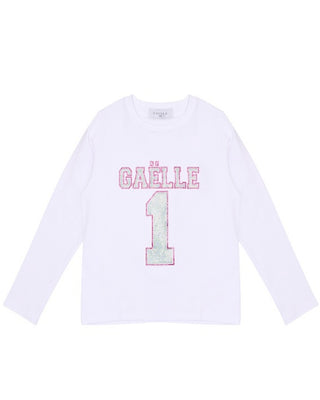 Gaelle T-shirt in jersey bianca a maniche lunghe 2741M00337