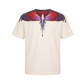 Marcelo Burlon T-shirt Avorio Con Stampa Wings F6CMJBTH028-412 Per Bambini