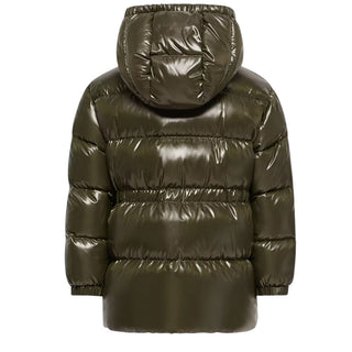 Moncler Parka Sesie Verde In Nylon Laqué L29541A00085-833 Per Bambina