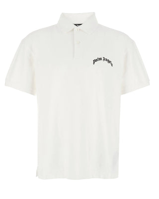 Palm Angels Polo bianca con logo PMGB02AF25FAB0020310
