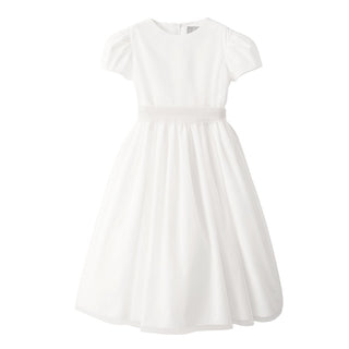 Il Gufo Abito Cerimonia Bianco In Tulle Con Cintura PATVM03LH0018