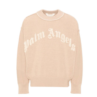 Palm Angels Maglia Beige Con Logo F6PAJBJP146/1531 Per Bambini