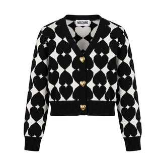 Moschino Cardigan Cropped In Misto Cotone Per Bambina HDW026