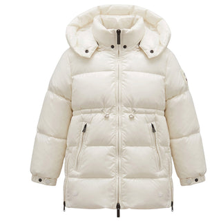 After Label Piumino Avorio Con Cappuccio 3441O00032/2 Per Bambina