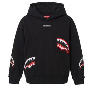 SPRAYGROUND Felpa Nera Con Cappuccio SPY1524G Per Bambini